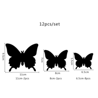 12/24 sztuk/partia 3D motyl z efektem lustra naklejka ścienna naklejka Wall Art wymienny dekoracja ślubna dekoracja pokoju dziecięcego naklejka Crystal 5